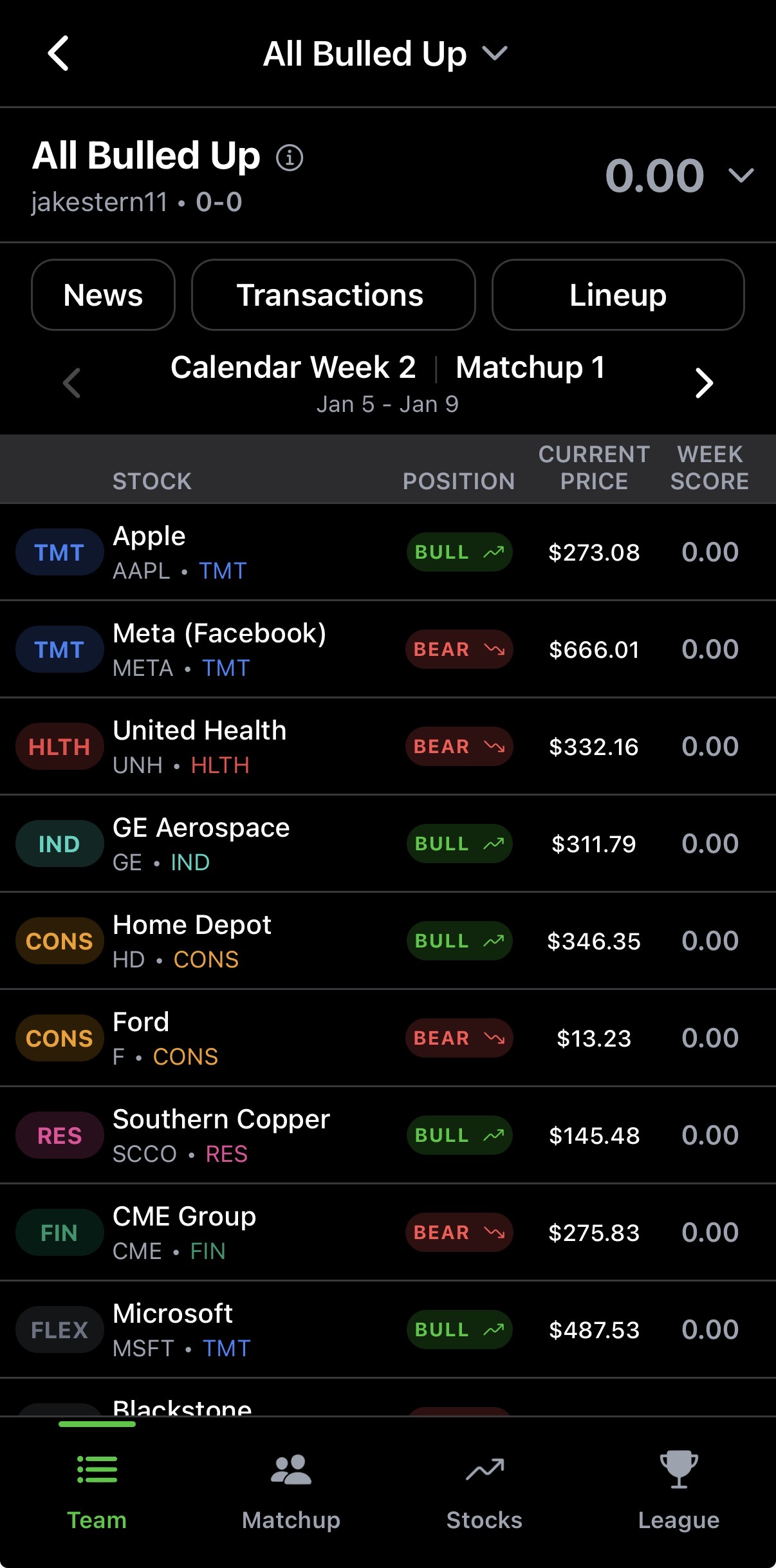 Fantasy Stocks App Screenshot 1